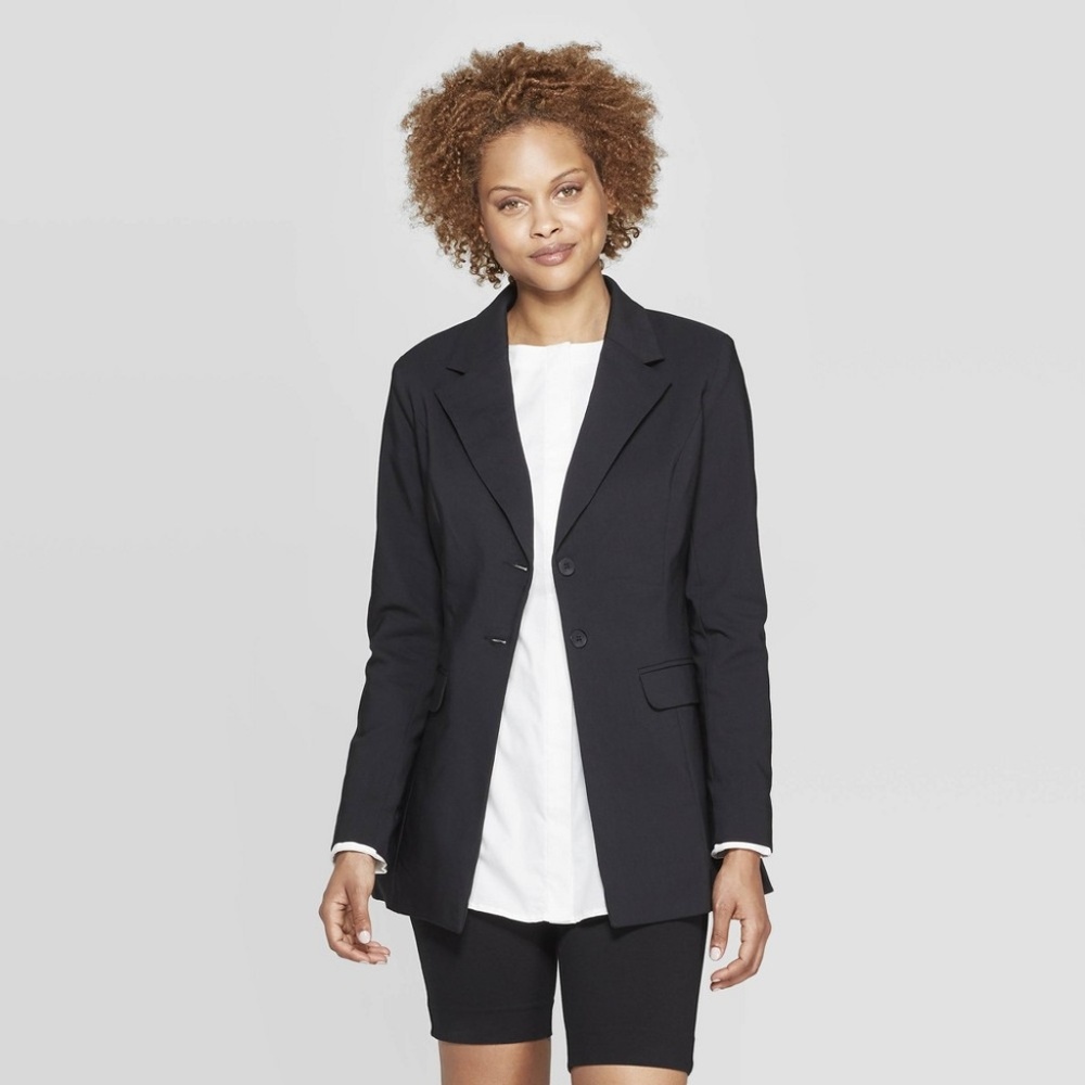 Womens Plus Size Long Sleeve Blazer
